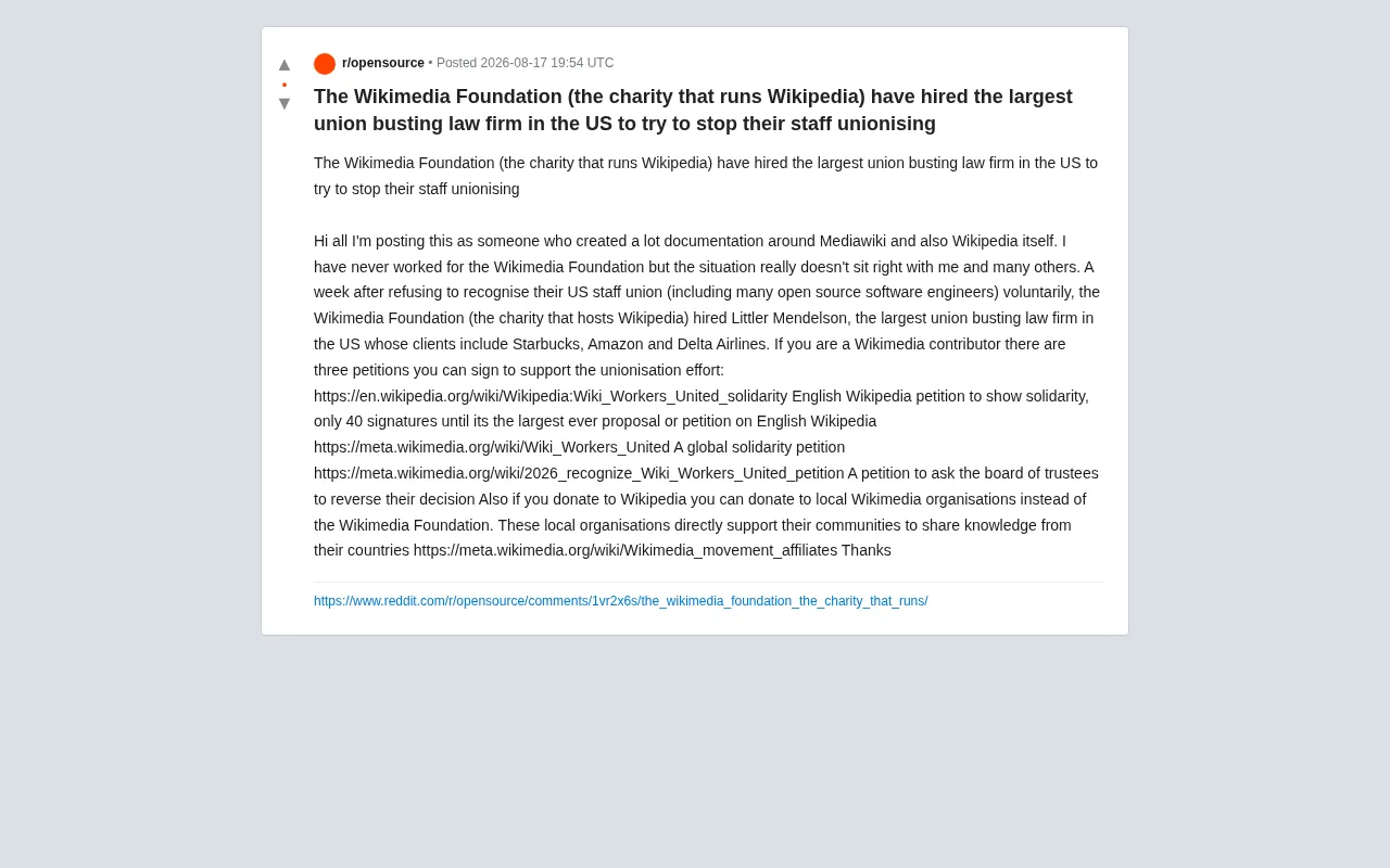 How the Wikimedia Foundation Hired a Union-Busting Law Firm to Block Employee Organizing