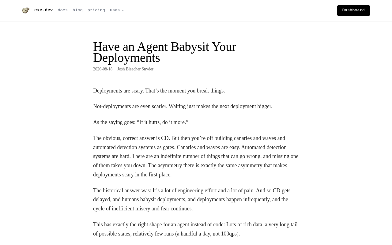 AI Agent部署监控:自动化盯梢每一次生产发布