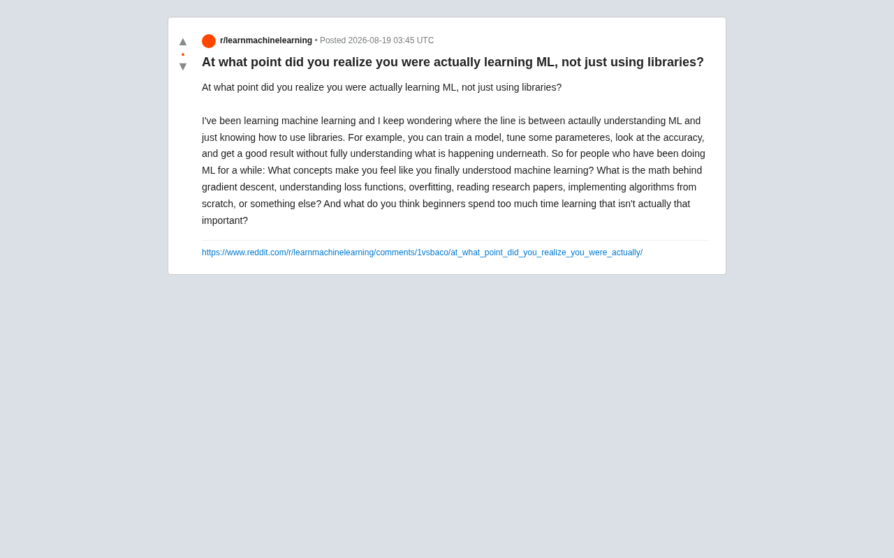 From Calling Libraries to Understanding ML: Where's the Real Dividing Line?
