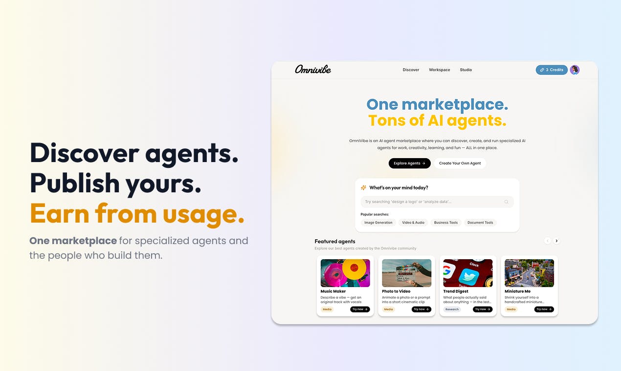 OmniVibe:AI智能体创作者经济市场深度解析