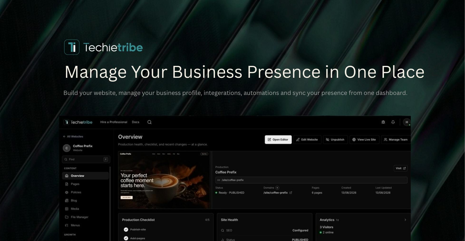 Techietribe AI Review: An All-in-One Online Presence Management Platform for Small Businesses