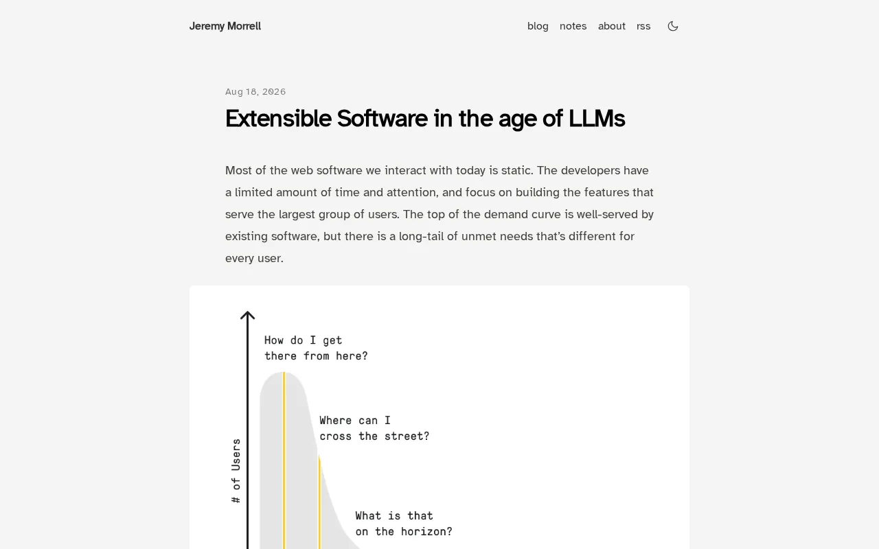 Extensible Software in the Age of LLMs: Reconstructing the Architectural Paradigm