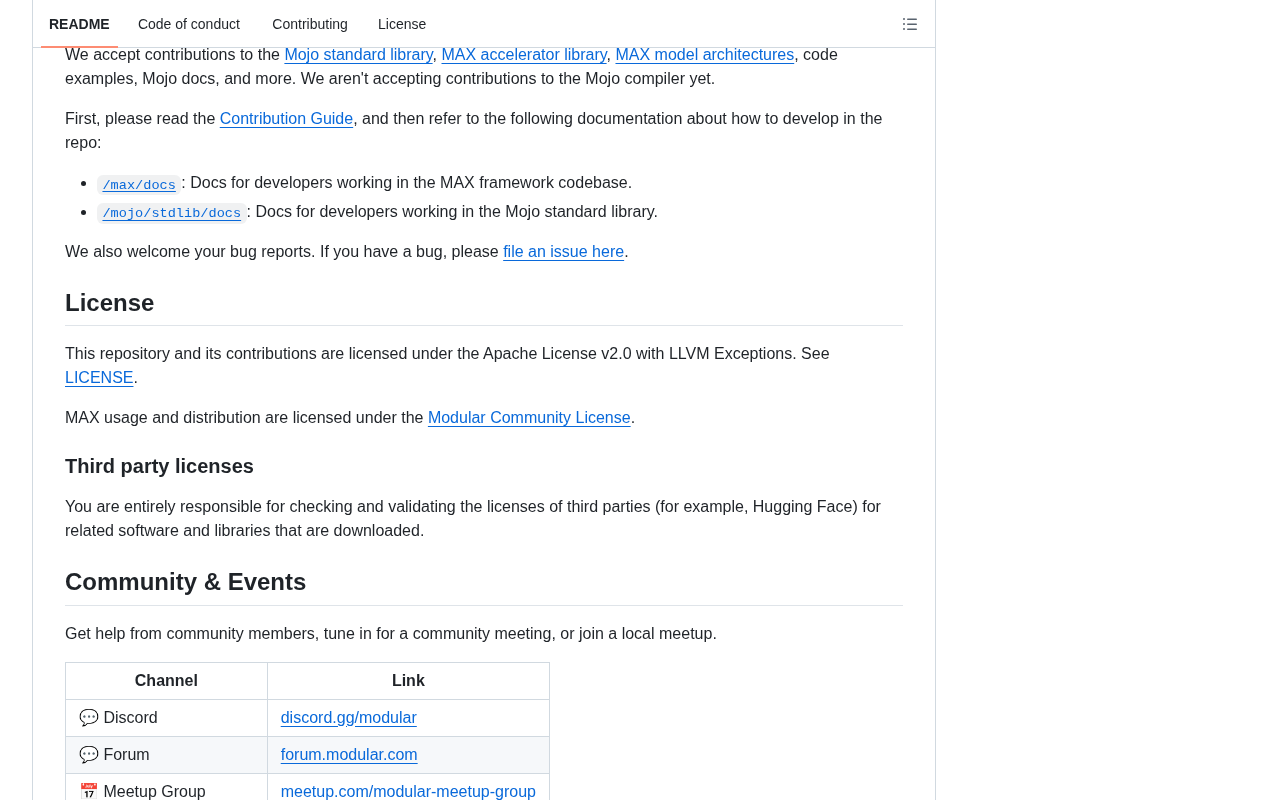 github source: modular/modular: The Modular Platform (includes MAX & Mojo)