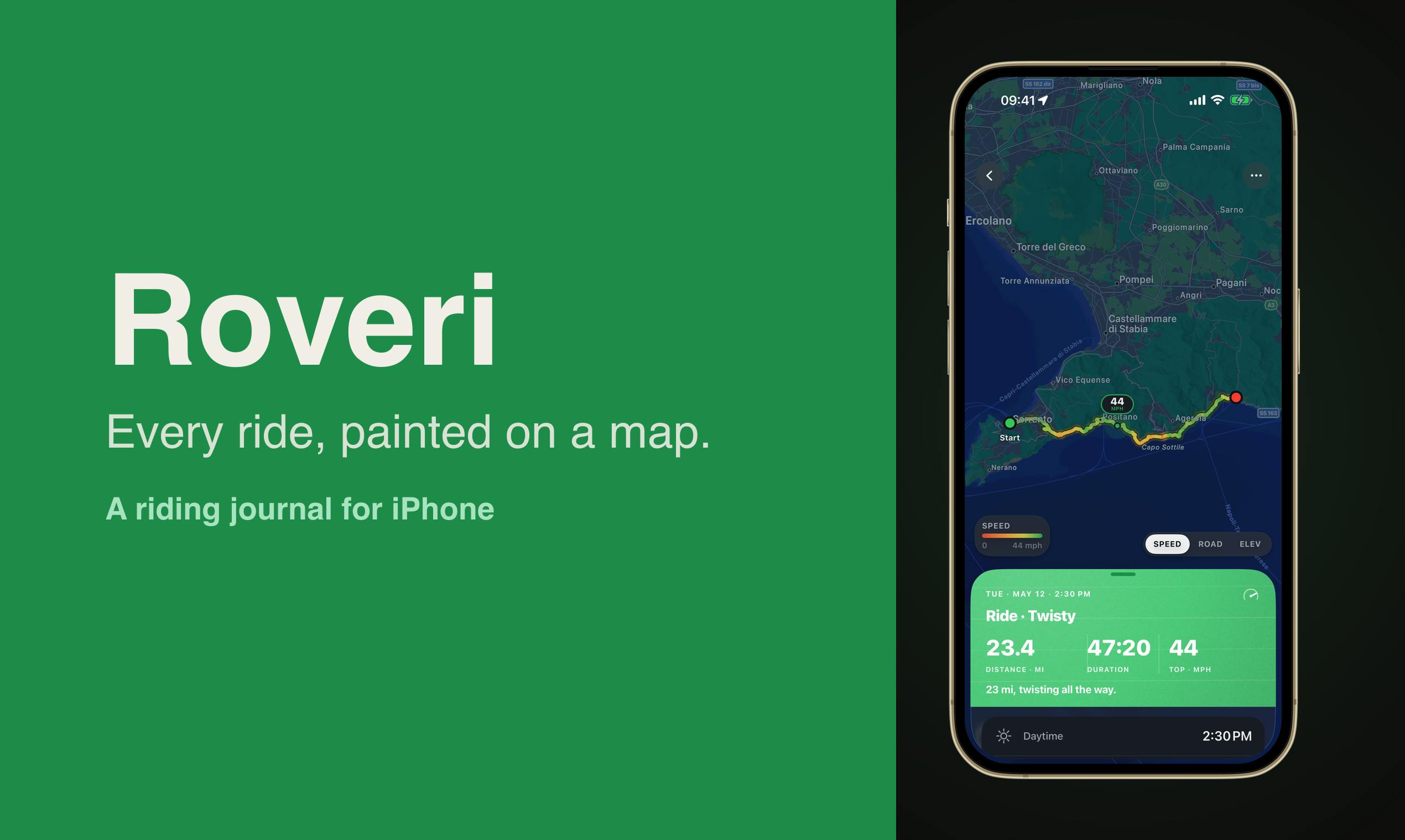 Roveri:把每次骑行绘成地图的极简骑行日记App