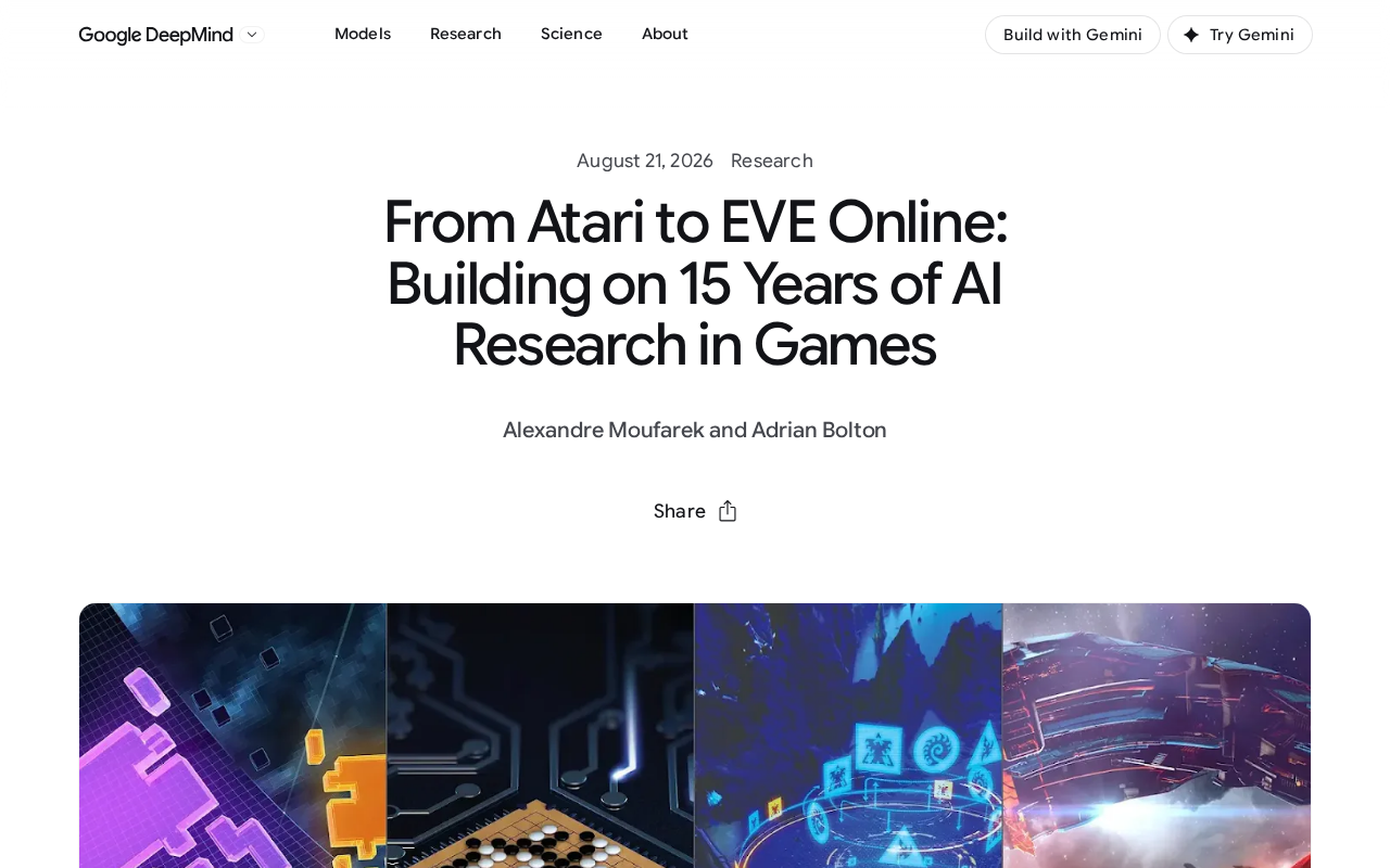 rss source: From Atari to EVE Online: Building on 15 Years of AI Research in Games