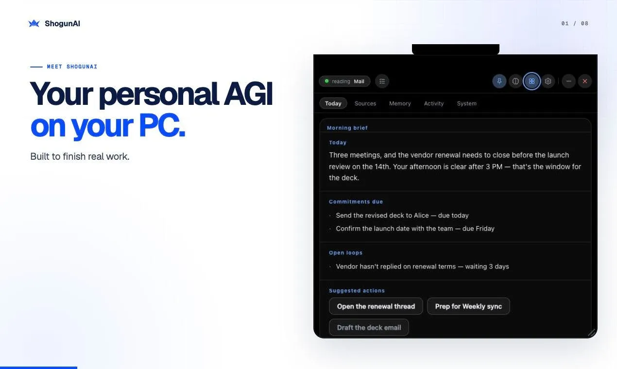 ShogunAI: A Deep Dive into the Personal AGI Assistant Running on Your Local PC