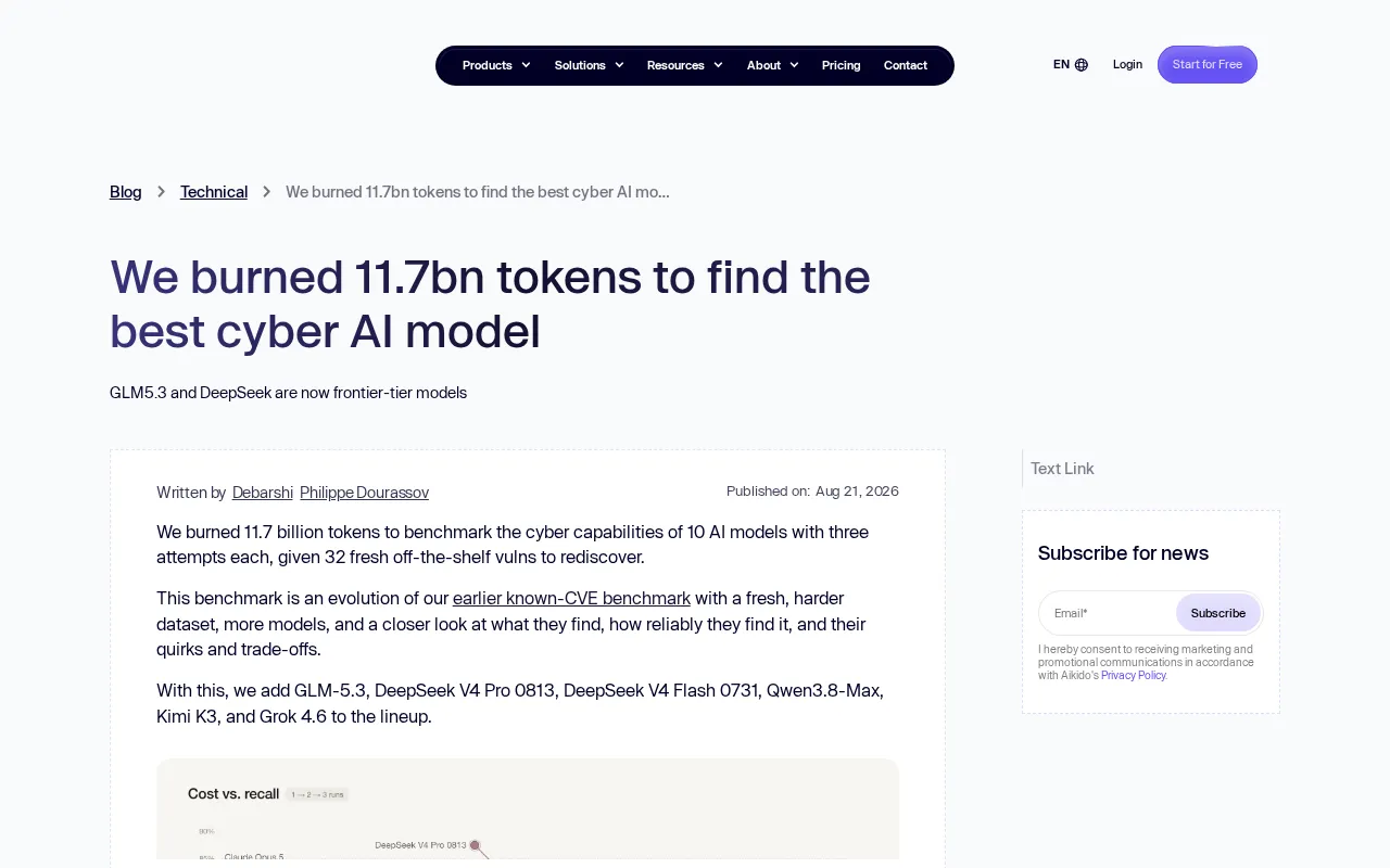 Burning Through 11.7 Billion Tokens: Which Is the Strongest Cybersecurity AI Model?