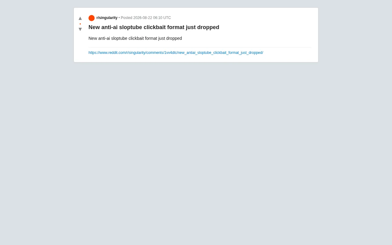 reddit source: New anti-ai sloptube clickbait format just dropped