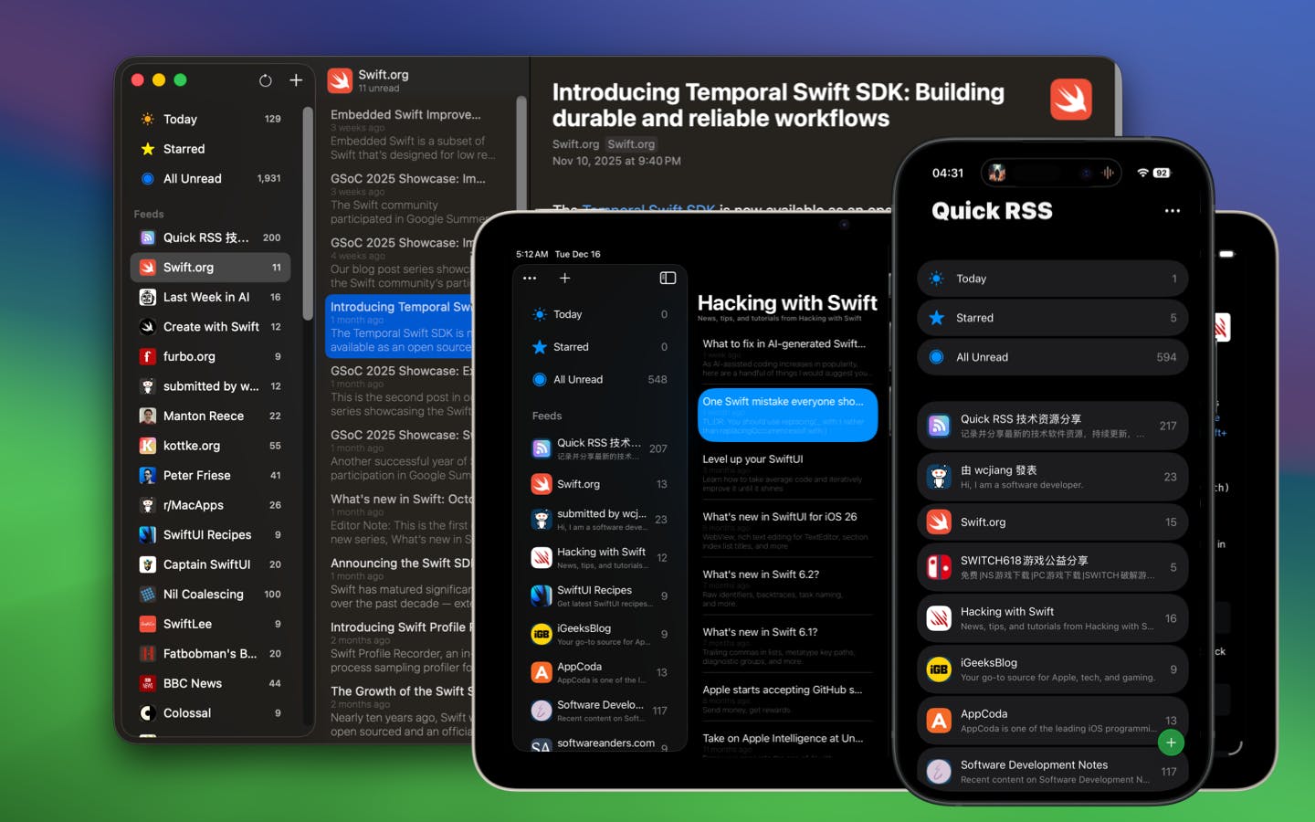 Quick RSS: A Privacy-First Desktop RSS Reader That Says Goodbye to Algorithmic Recommendations
