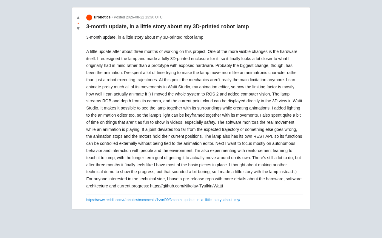 3D打印机器人台灯:如何让机器像皮克斯角色一样有生命感