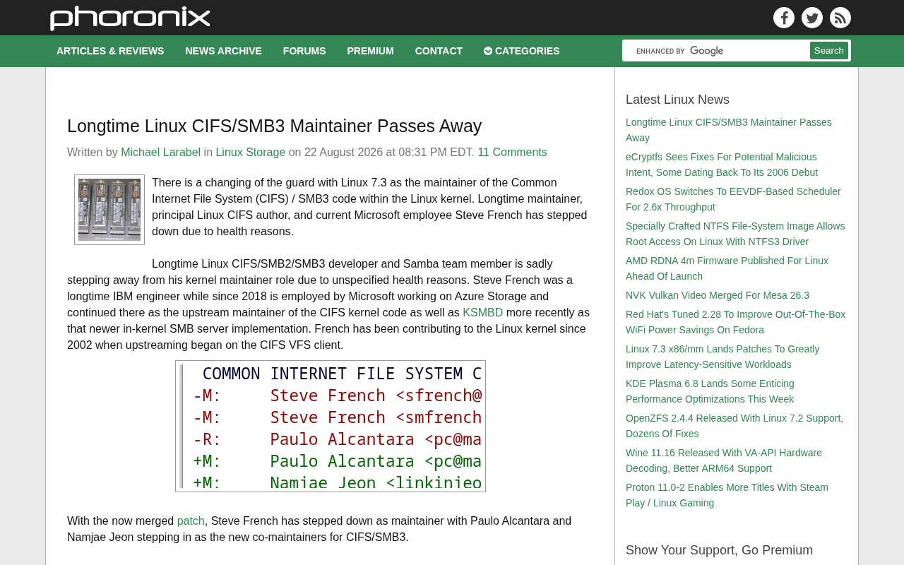 Linux内核SMB/CIFS维护者Steve French逝世:开源关键人物风险再引关注
