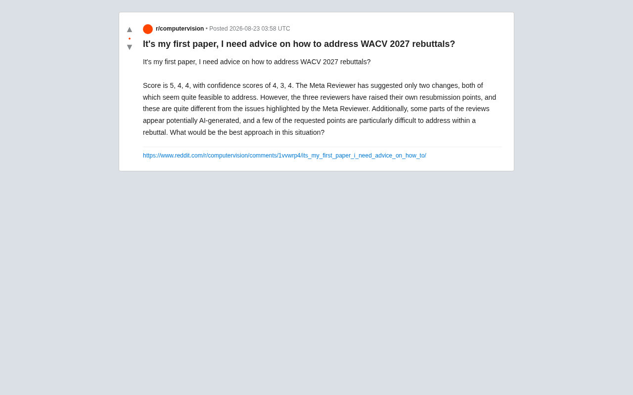 WACV论文Rebuttal怎么写?首篇投稿审稿意见应对实战指南