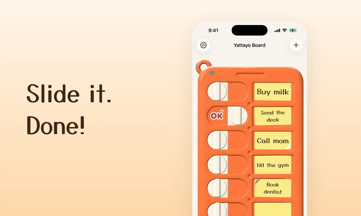 Yattayo: Turning Your To-Do List into a Tangible 3D Slider Board
