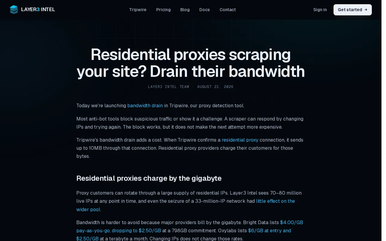 Countering Residential Proxy Scrapers: Raising Attack Costs Through Bandwidth Exhaustion