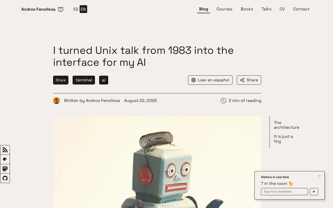 Chatting with AI Using the 1983 Unix talk Command: Lessons from a Retro Interaction Experiment