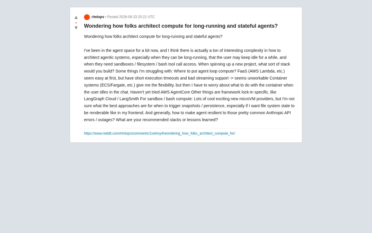 Compute Architecture for Long-Running AI Agents: State Management and Fault Tolerance Challenges