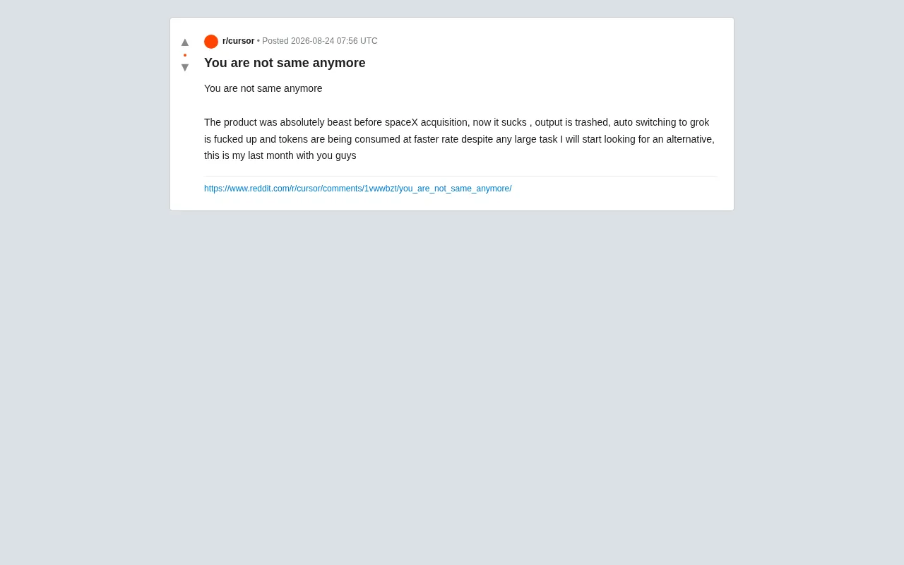 When AI Coding Tools Get Worse: A Reddit Complaint Exposes an Industry-Wide Dilemma