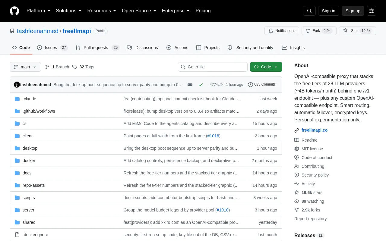 FreeLLMAPI: An Open-Source Unified Proxy Tool That Aggregates Free LLM Quotas from 28 Providers