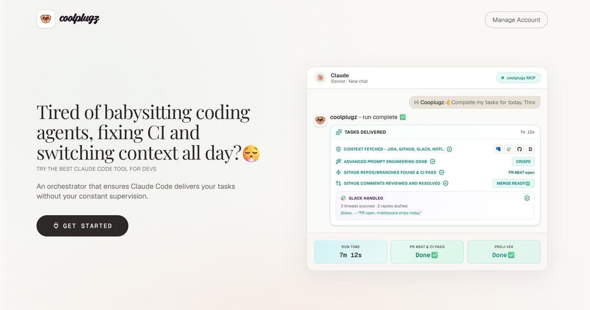 coolplugz:Claude Code编排层让AI编程实现自主化