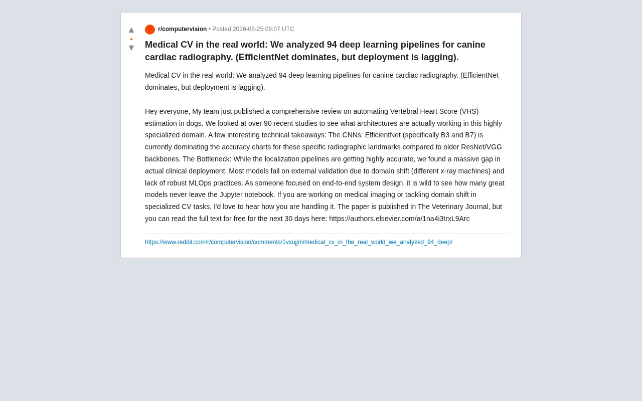 94 Deep Learning Pipelines Expose the Medical CV Deployment Crisis: Accuracy Is There, But Where's the Deployment?
