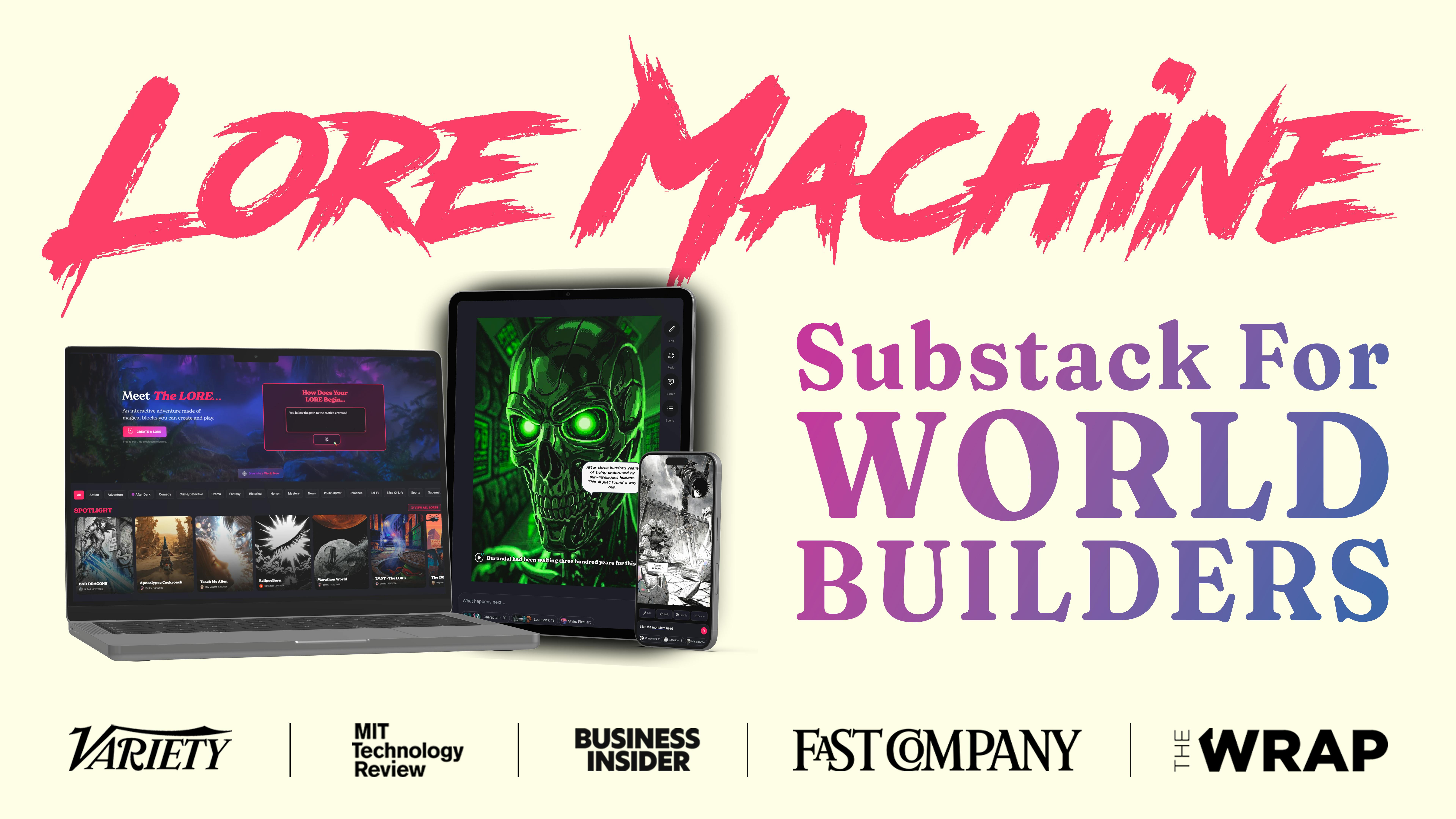 Lore Machine:AI驱动的世界构建平台,独立创作者的多媒体叙事工具