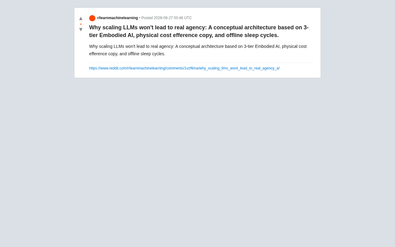 扩大LLM规模为何无法实现真正的智能体自主性