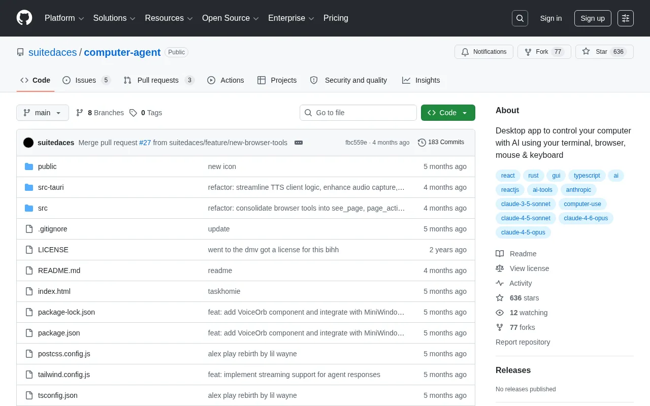 Computer Agent: An Open-Source Rust AI Desktop Agent That Automatically Controls Mouse, Keyboard, and Browser