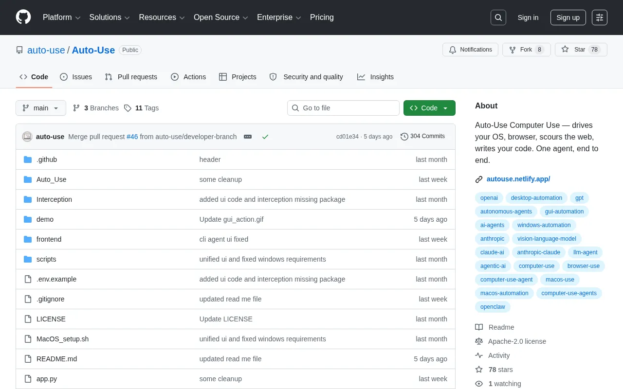 Auto-Use Open Source Project Explained: One AI Agent to Handle Your OS, Browser, and Code