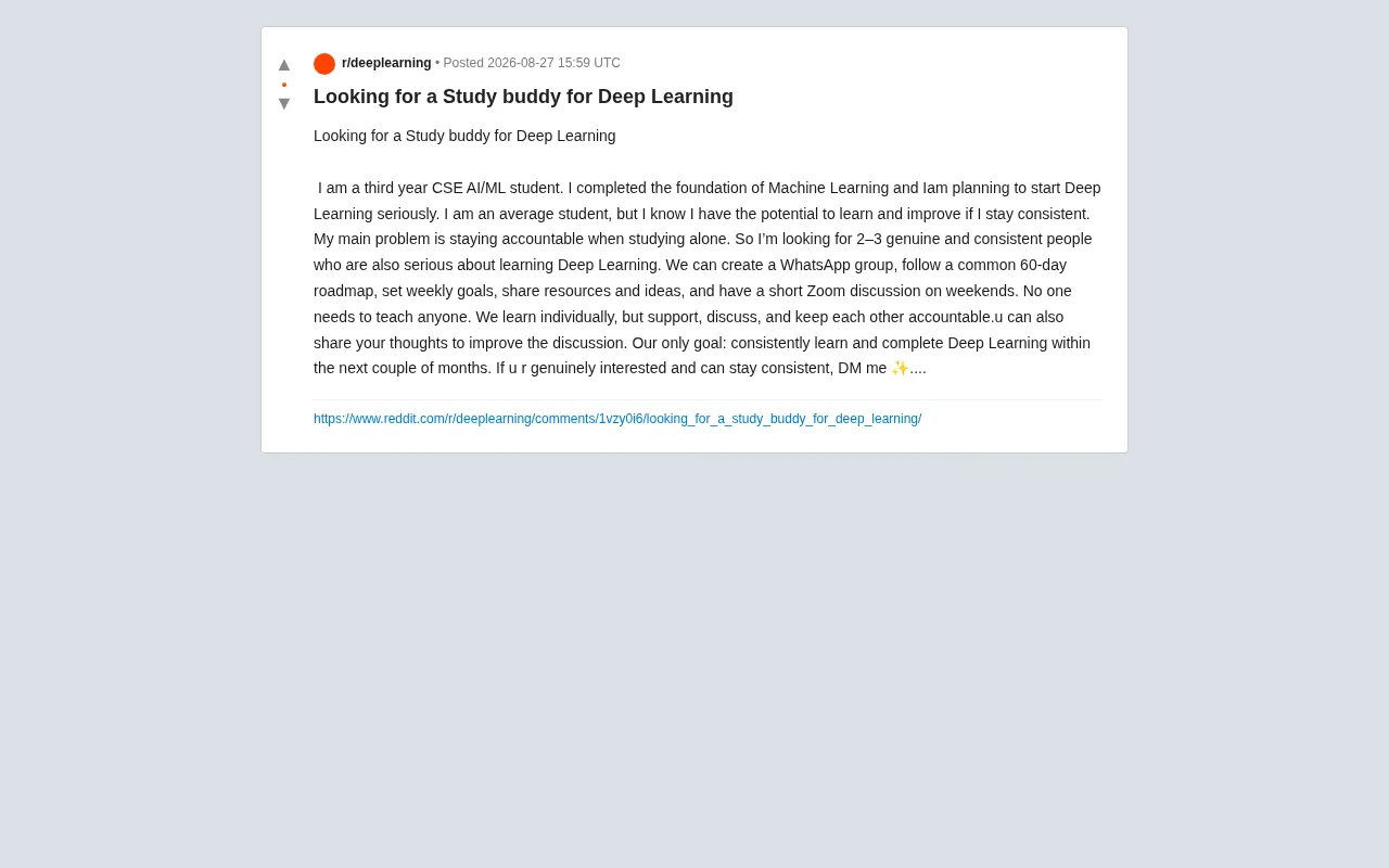 Can't Stick with Self-Studying Deep Learning? The Study Buddy Model Can Carry You Through 60 Days