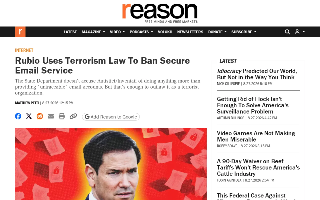 Anti-Terrorism Laws Used to Ban Encrypted Email Services: The Battle Between Privacy Rights and National Security