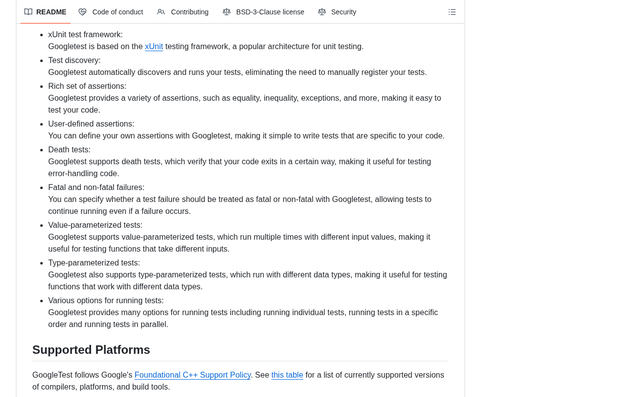 GoogleTest文档与代码示例