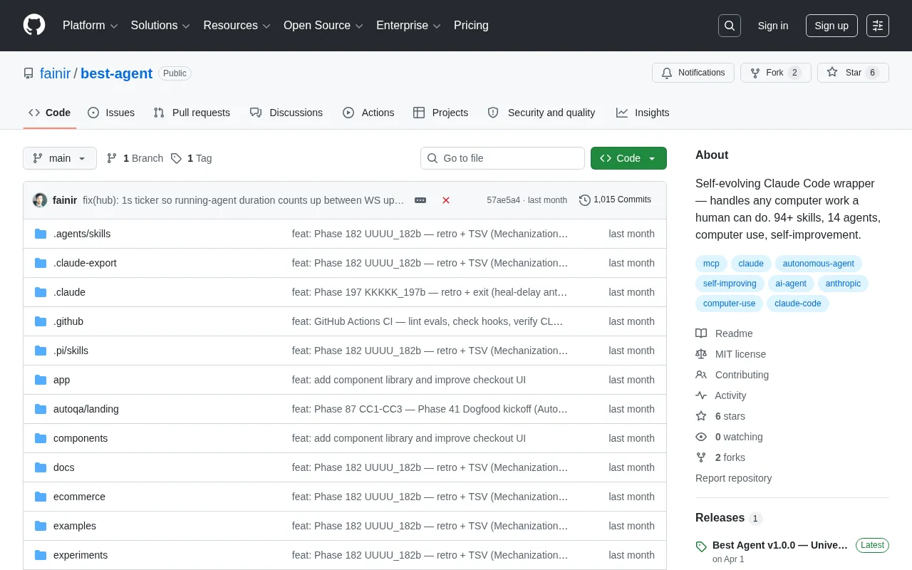 best-agent: A Self-Evolving Multi-Agent Framework Built on Claude Code