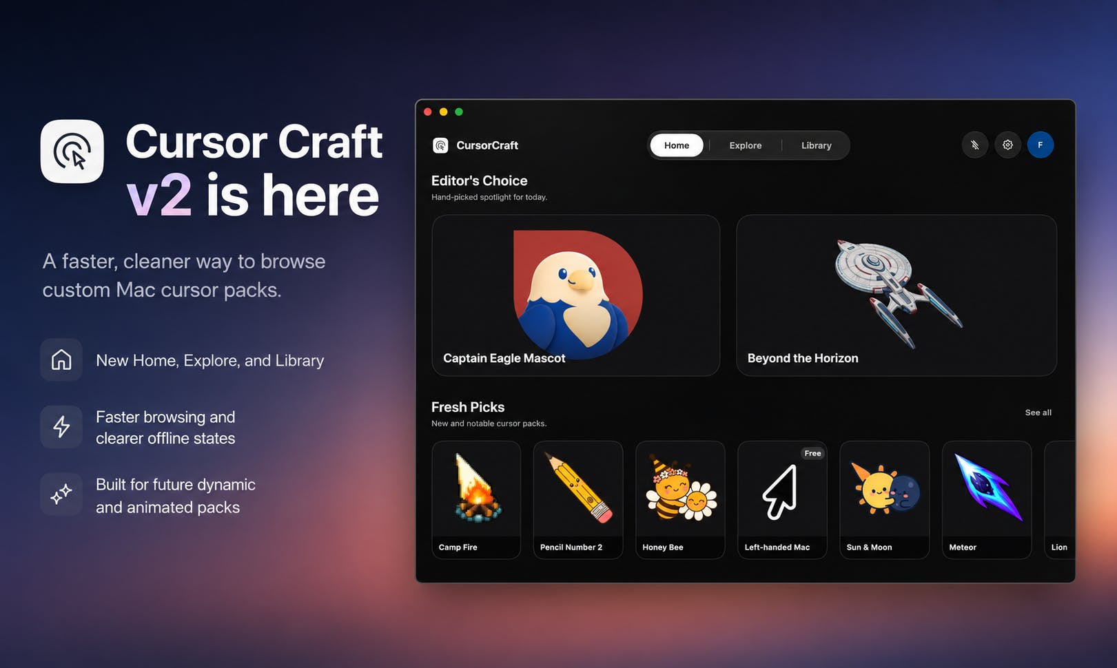 Cursor Craft v2 产品界面