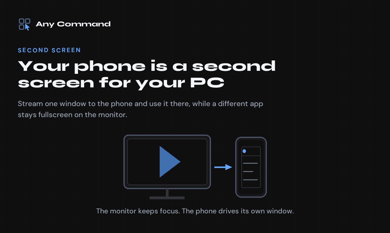Any Command:手机秒变PC第二屏、触控板与游戏手柄