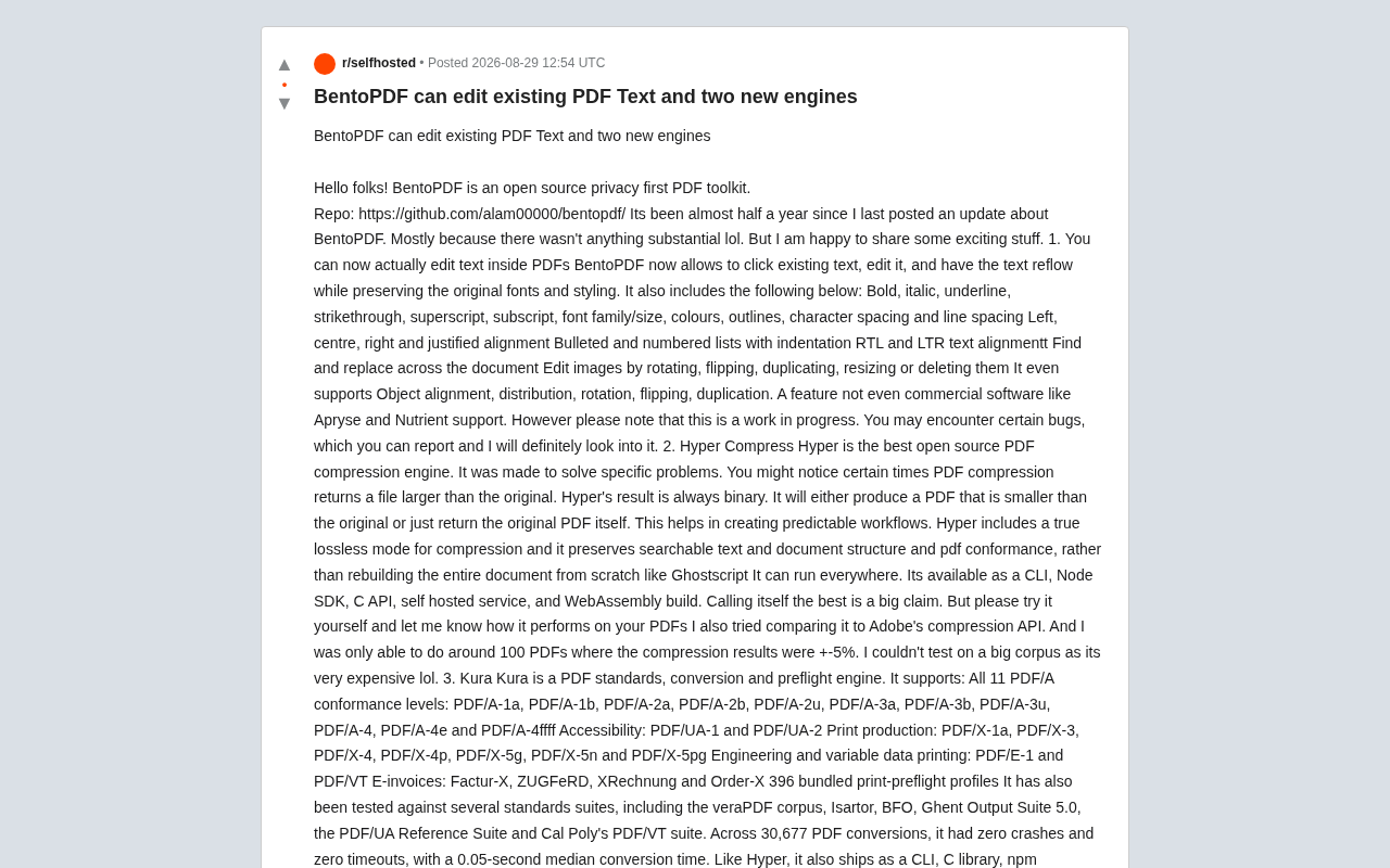 BentoPDF v2.8.8发布:原生文本编辑、Hyper压缩与Kura预检引擎详解