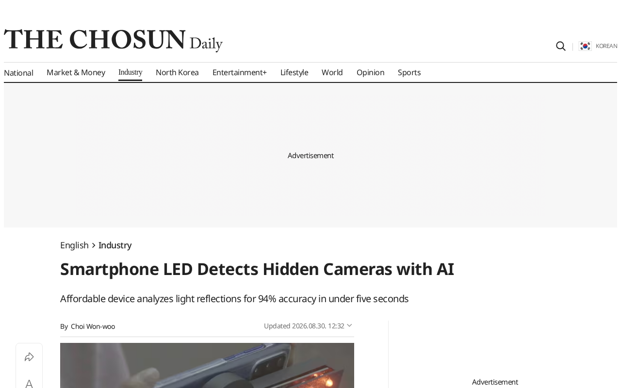 Smartphone LED Detects Hidden Cameras with AI