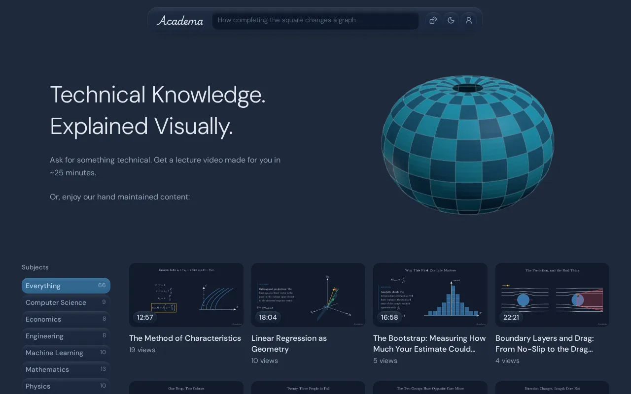 Academa: Using Large Language Models to Automatically Generate Long-Form STEM Lecture Videos