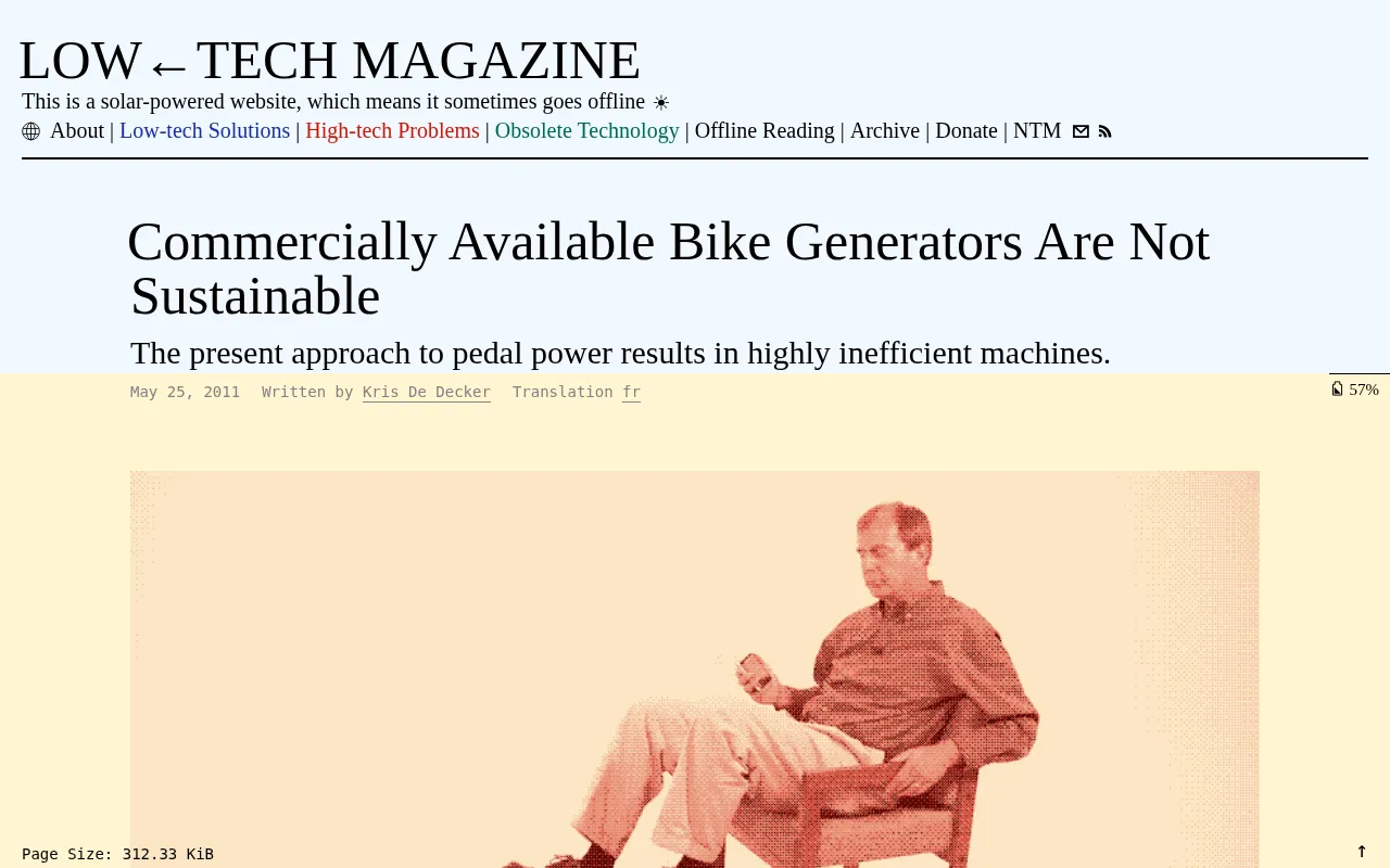 Are Bicycle Generators Really Green? A Life Cycle Energy Audit Reveals the Truth