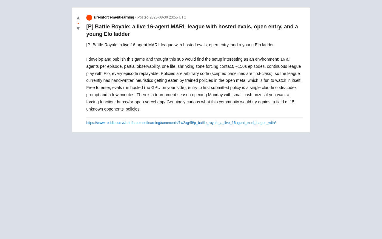 Battle Royale:16智能体大逃杀MARL竞技联赛解析