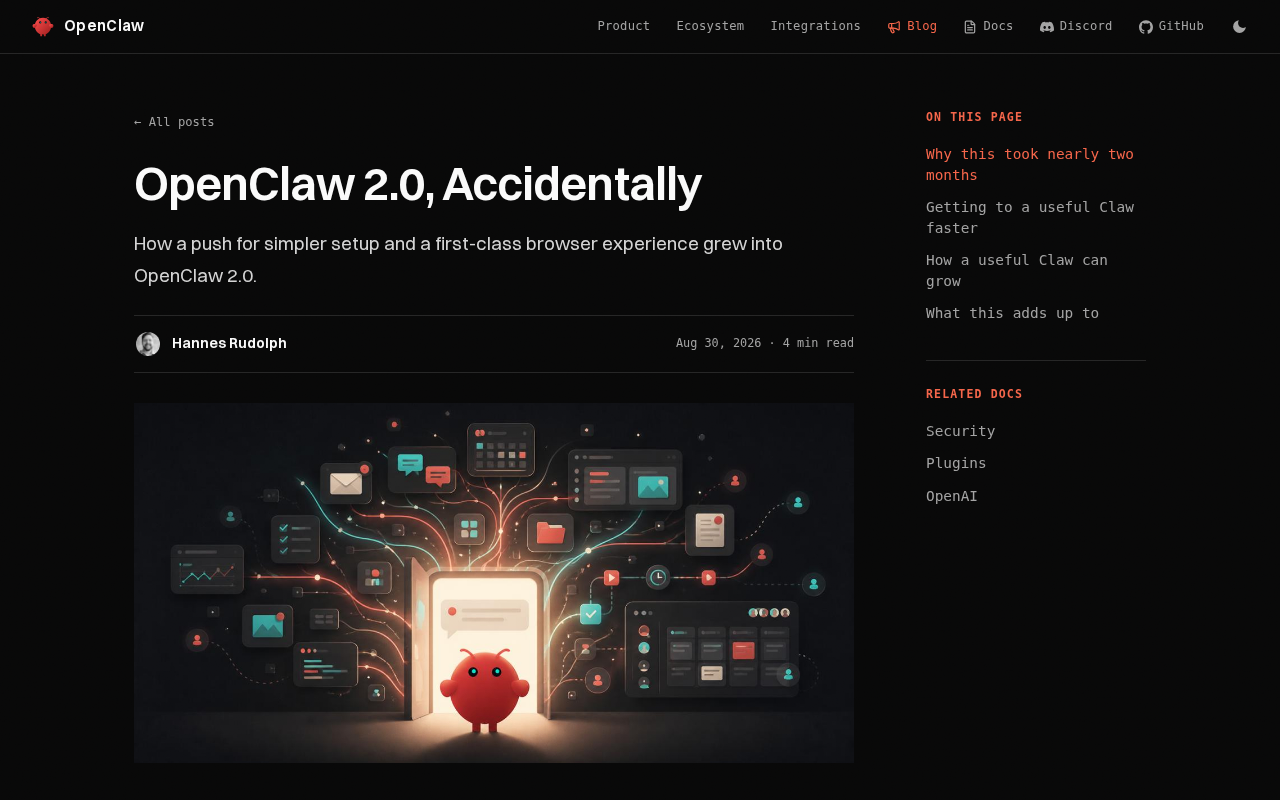 hackernews source: OpenClaw 2.0, Accidentally