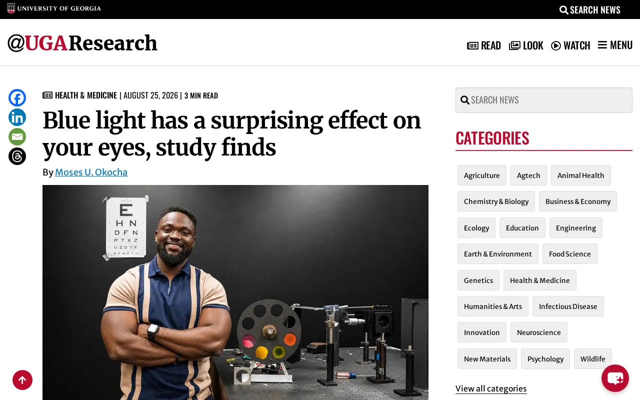 hackernews source: Study on blue light