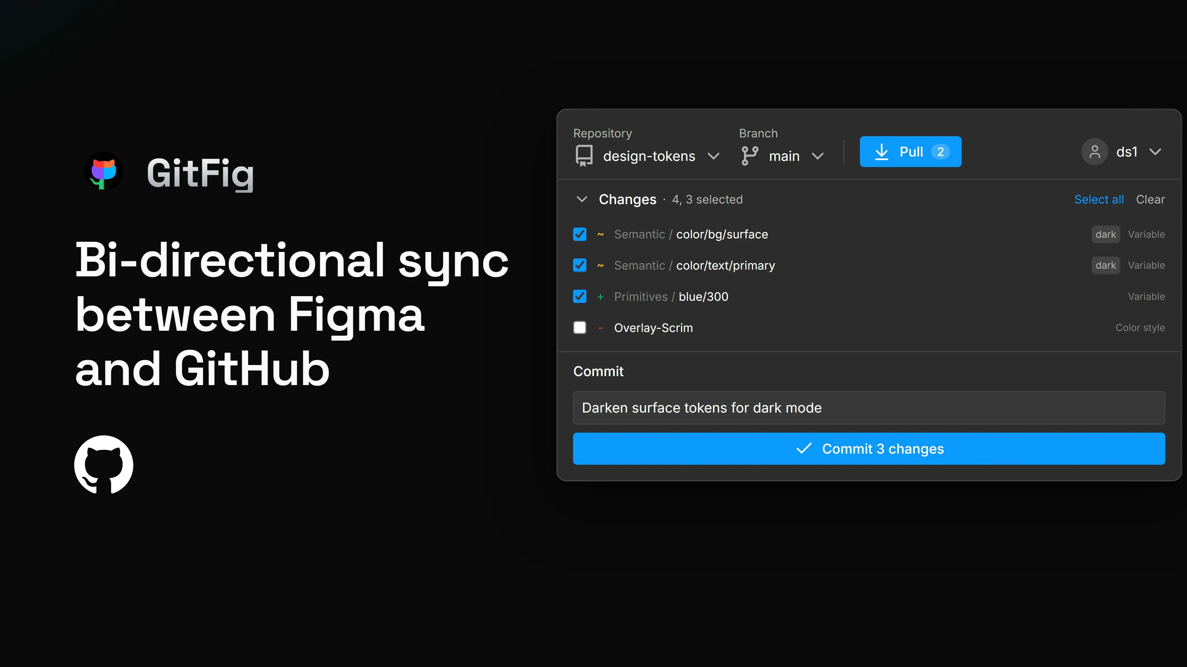 GitFig: Git Version Control and Bidirectional Design Token Sync in Figma