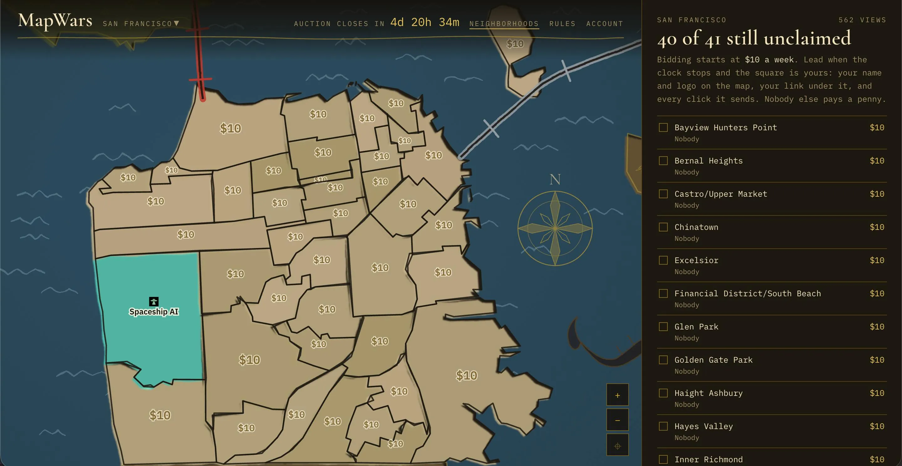 MapWars Deep Dive: The Social Strategy Game Where You Bid for Virtual San Francisco Neighborhoods