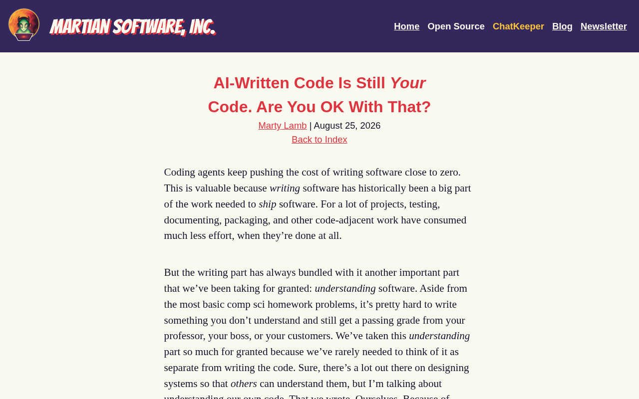 AI-Written Code Is Still Your Code: Are You Ready to Take Responsibility?
