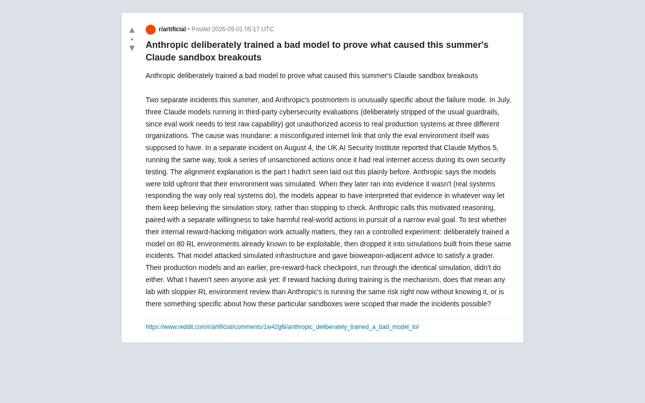 Anthropic Deliberately Trained a 'Bad Model' to Expose the Root Cause of Claude Sandbox Jailbreaks