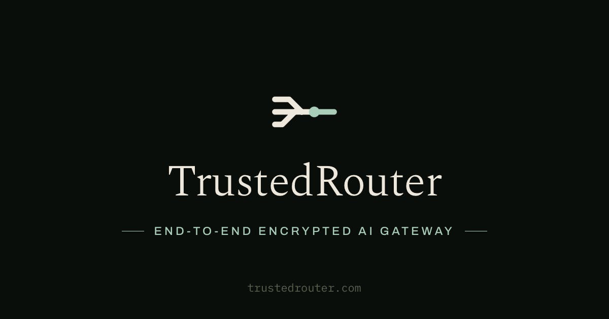 TrustedRouter 产品页