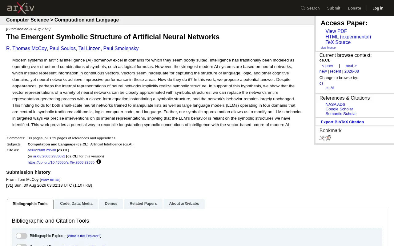 Emergent Symbolic Structures in Neural Networks: A Key Breakthrough in Opening the AI Black Box