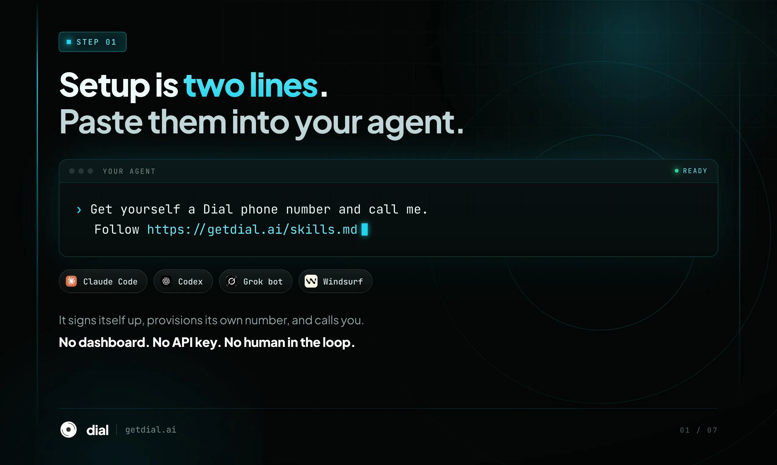 Dial: One API Call Gives Your AI Agent a Real Phone Number
