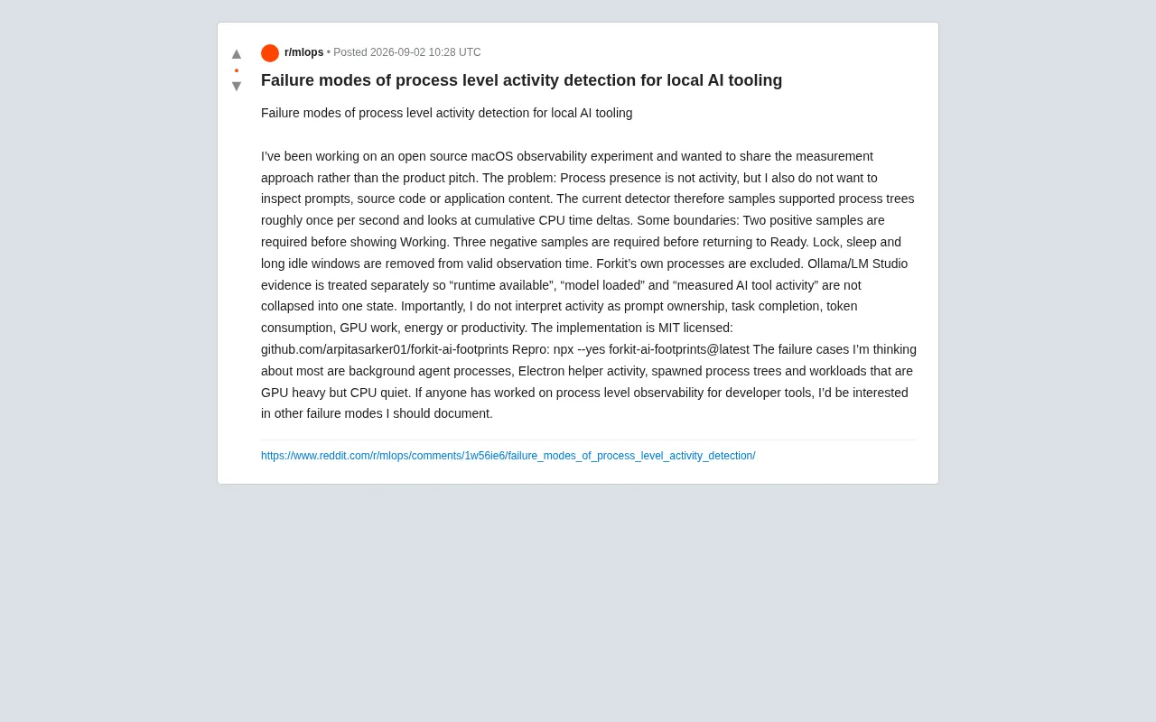 Why CPU Sampling Isn't Enough: Failure Modes of Process-Level Activity Detection for Local AI Tools