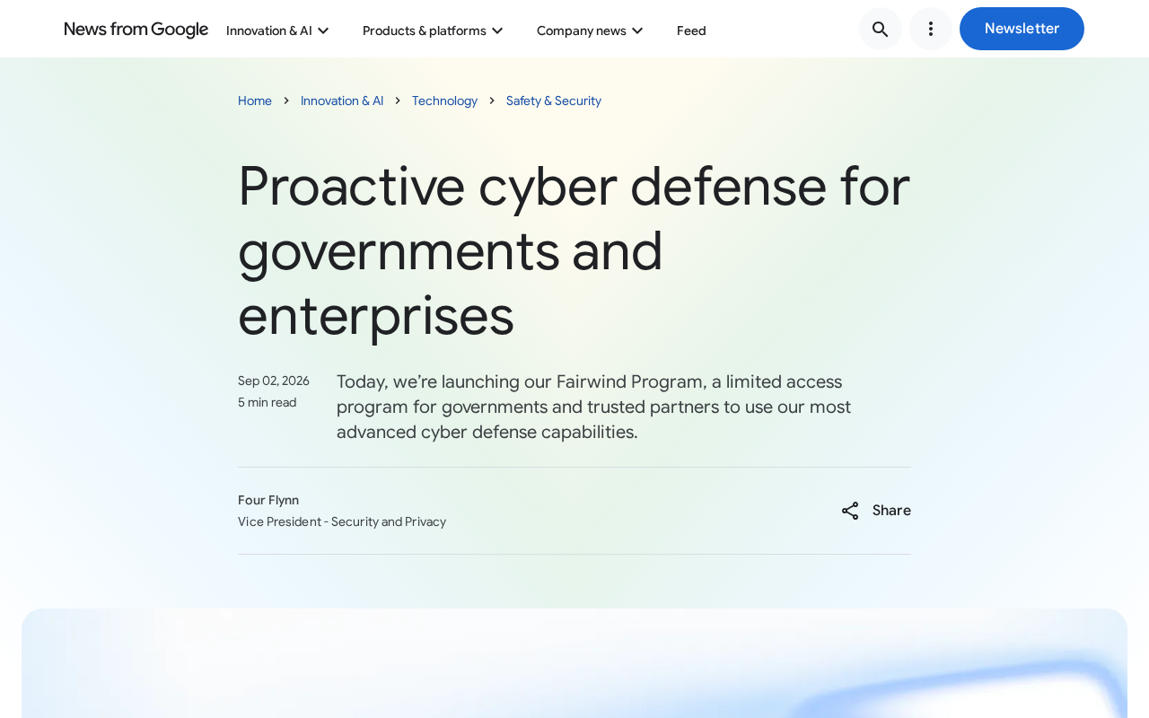 rss source: Proactive cyber defense for governments and enterprises